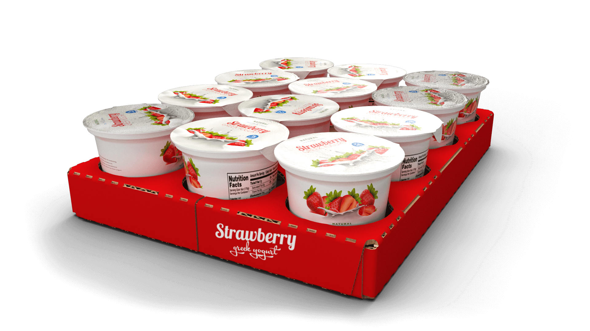 Yogurt in Aldi Tray Render Cultured Dairy Yogurt in Aldi Tray Render Cultured Dairy