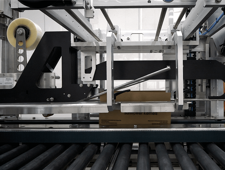 A close up view of Delkor's CS Series Case Sealer