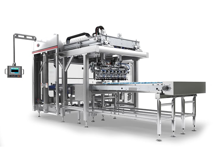 A front view of Delkor's Filler Integrated Packer machine
