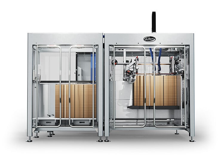 A front profile view of Delkor's Trayfecta X Series Former