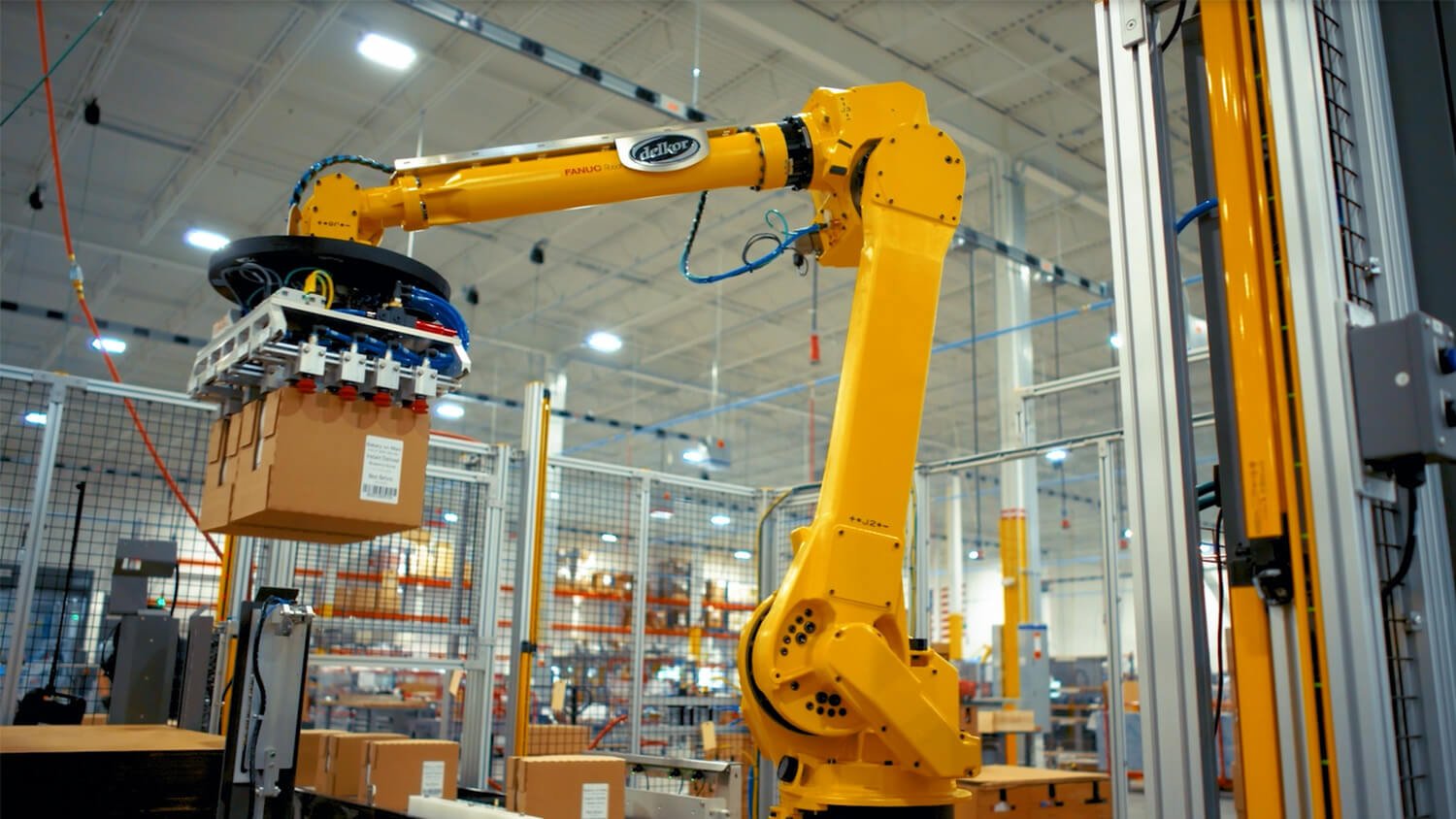 Delkor Palletizer Robotic Arm Gallery Image