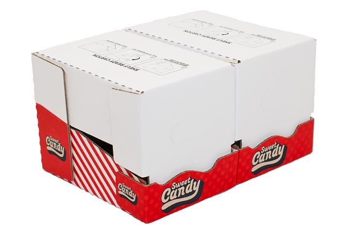 Candy packaging twin retail ready package design