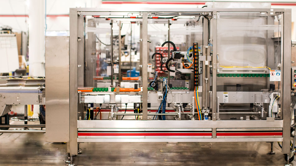 Case sealer Capstone F is designed with a compact footprint Case sealer Capstone F is designed with a compact footprint