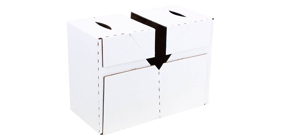 Caseload efficient case design for display trays in one case