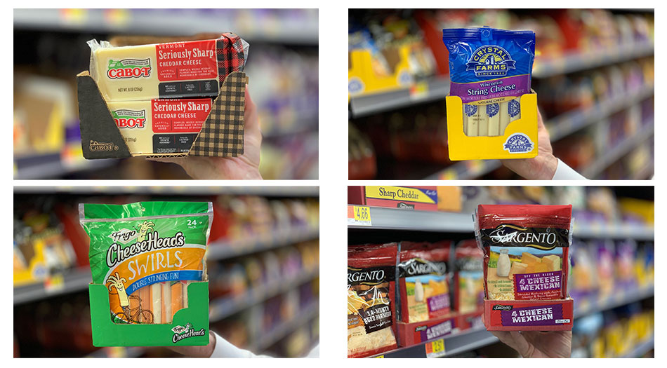 Cheese Expo Delkor retail ready package design audit in Walmart Cheese Expo Delkor retail ready package design audit in Walmart