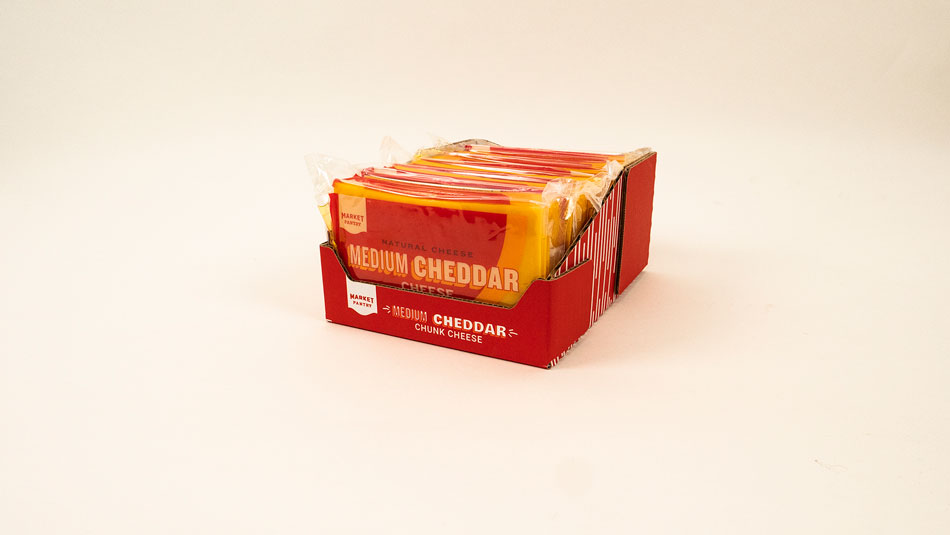 Cheese packaging design for chunk cheese