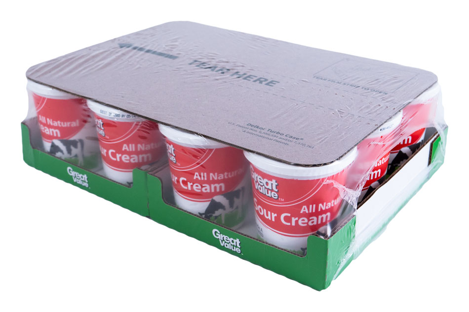 Dairy packaging retail ready package design Delkor Turbo Case