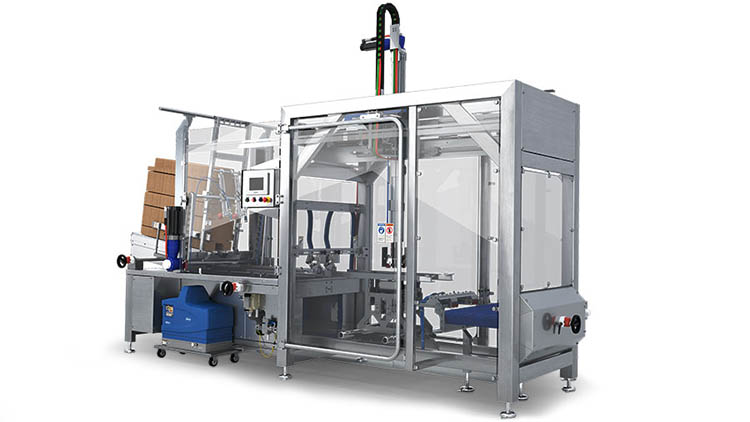 Dairy food case and tray erector Trayfecta G Series Dairy food case and tray erector Trayfecta G Series