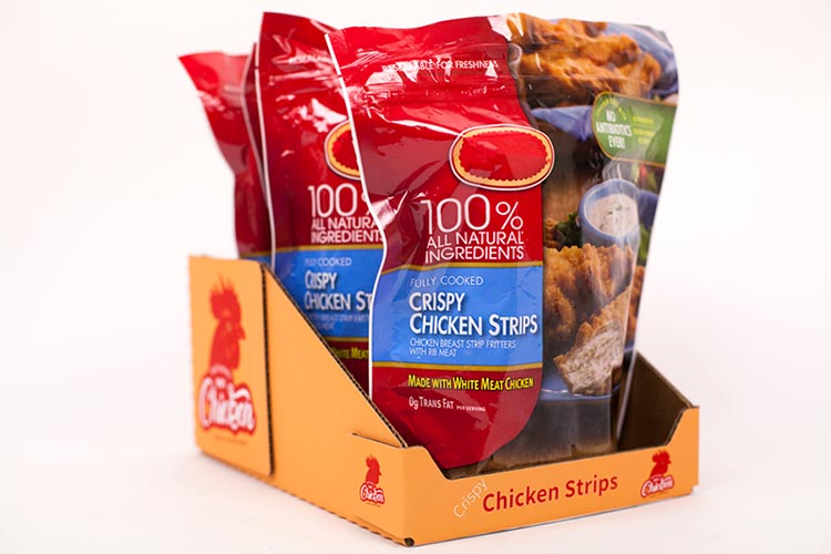 Frozen food packaging shelf ready package design Delkor Cabrio Case