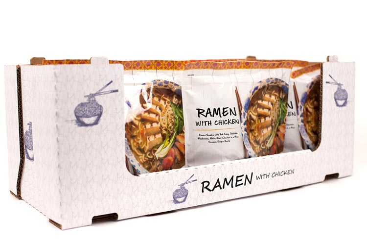 Frozen food packaging stackable tray for club stores