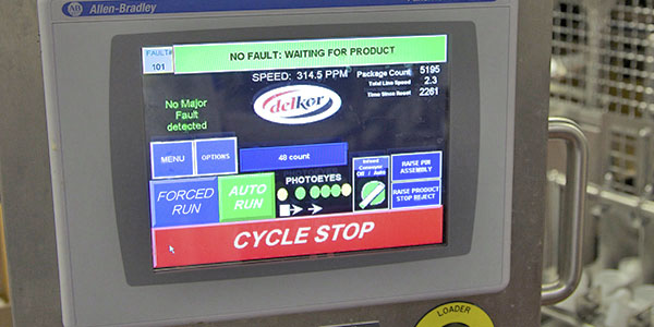 Lidding machine with Allen Bradley controls Lidding machine with Allen Bradley controls