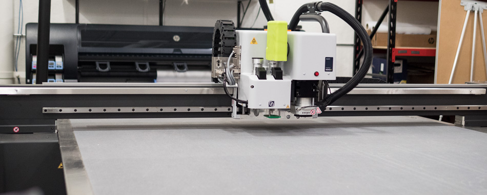 CAD cutout table in the Package Lab in Delkor