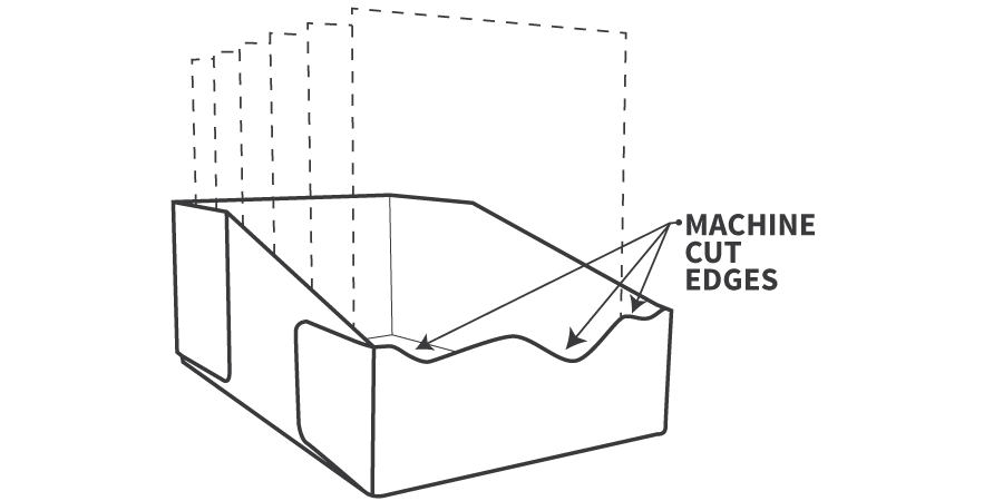 Retail Ready Packaging Solutions with machine cut edge for perfect shelf appearance