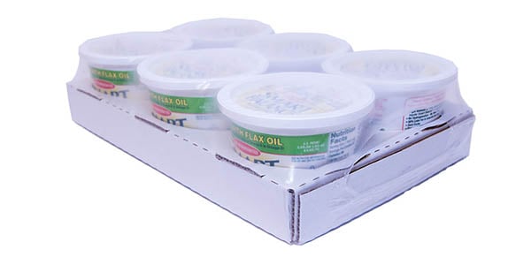 Retail ready tray with cutouts and shrink wrap