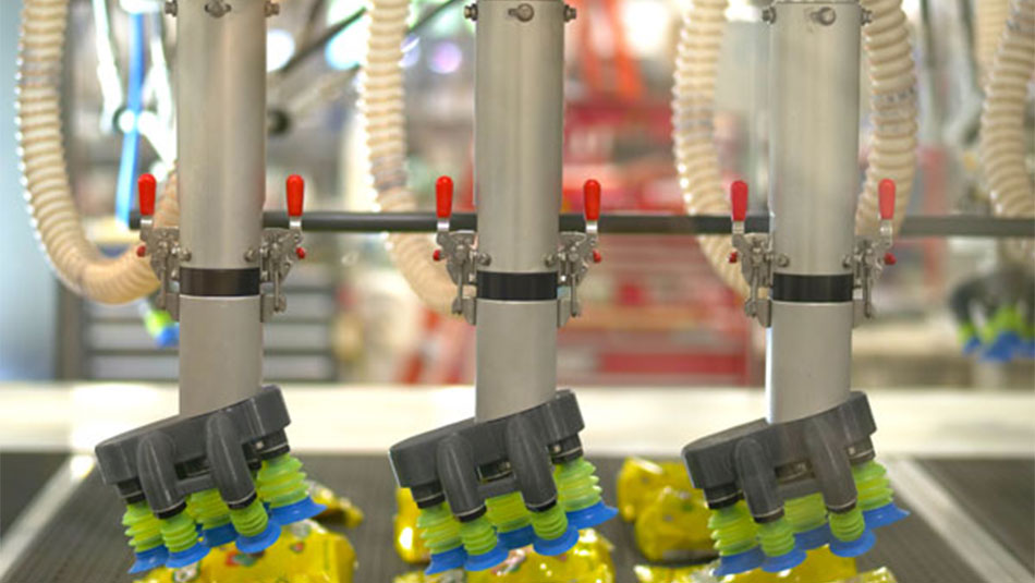 Robotic Case Packer with a simple tool-less changeover process Robotic Case Packer with a simple tool-less changeover process