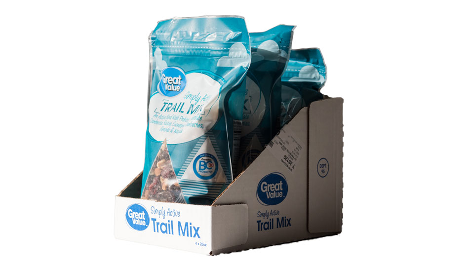 Seeds and nuts packaging shelf ready package design great value trail mix