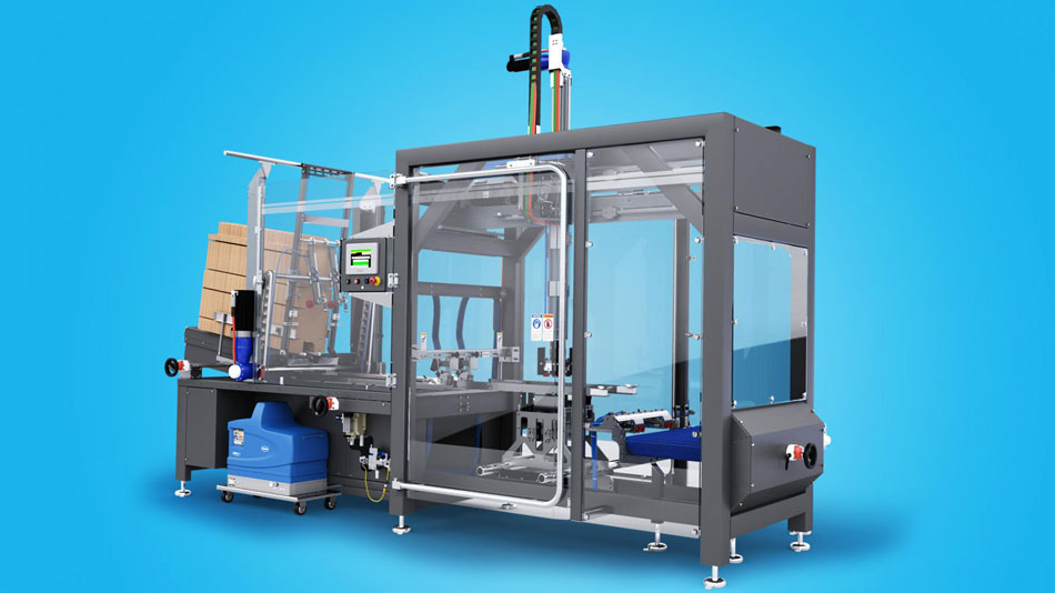 Case former Trayfecta G Series with powder coated frame. Case former Trayfecta G Series with powder coated frame.